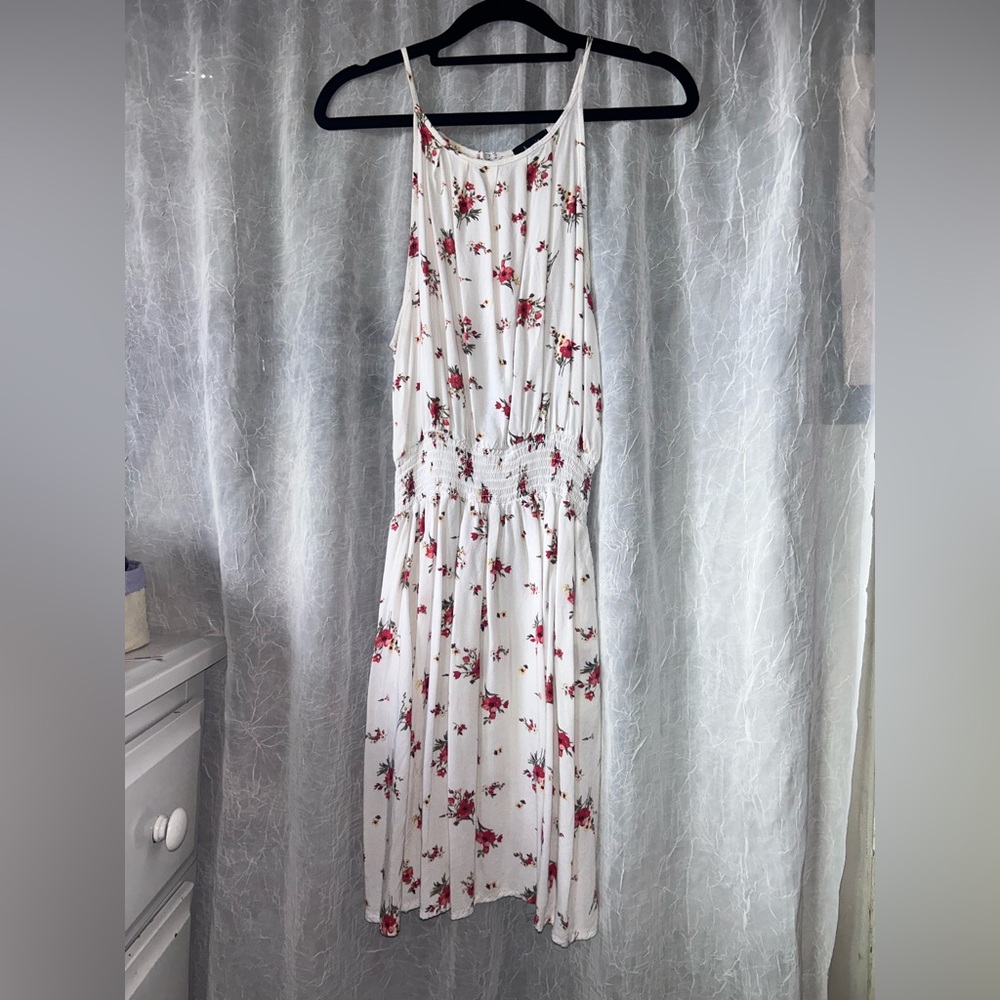 Justify White and Red Floral Maxi Dress